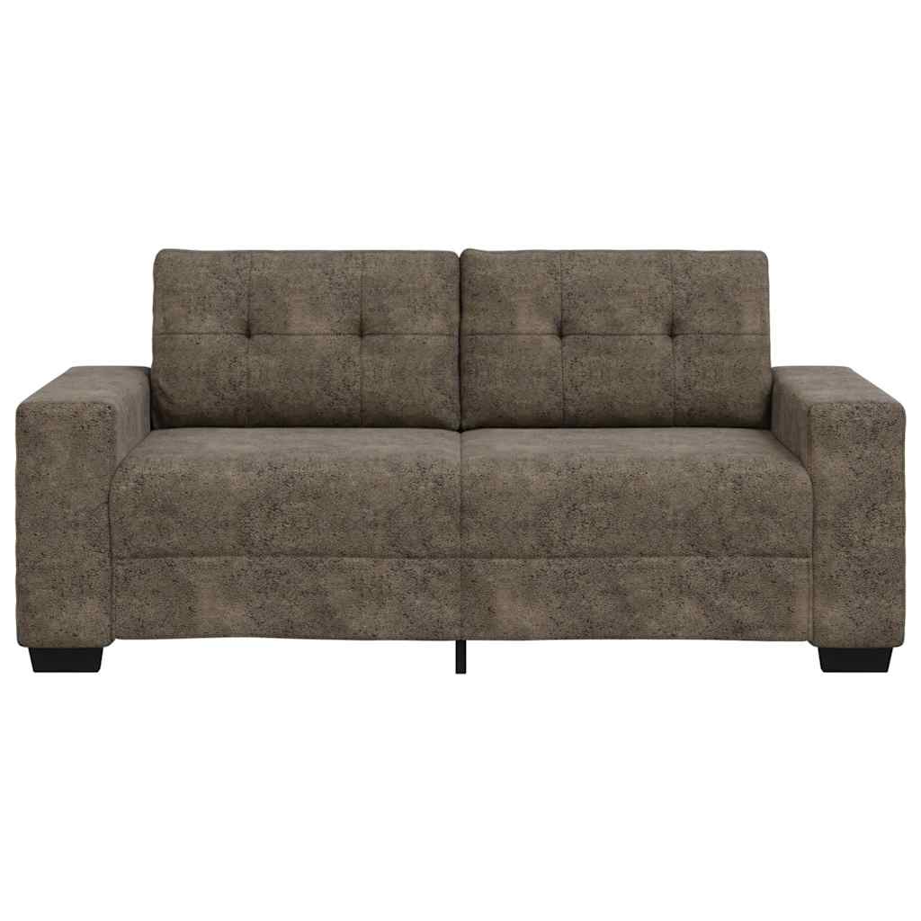 Loveseat Sofa with Cushion Dark grey Artificial Leather